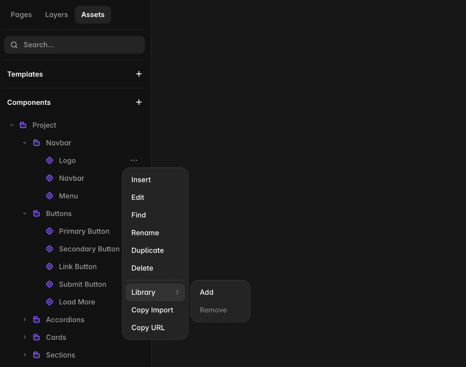 “Add to Library” option in the dropdown.