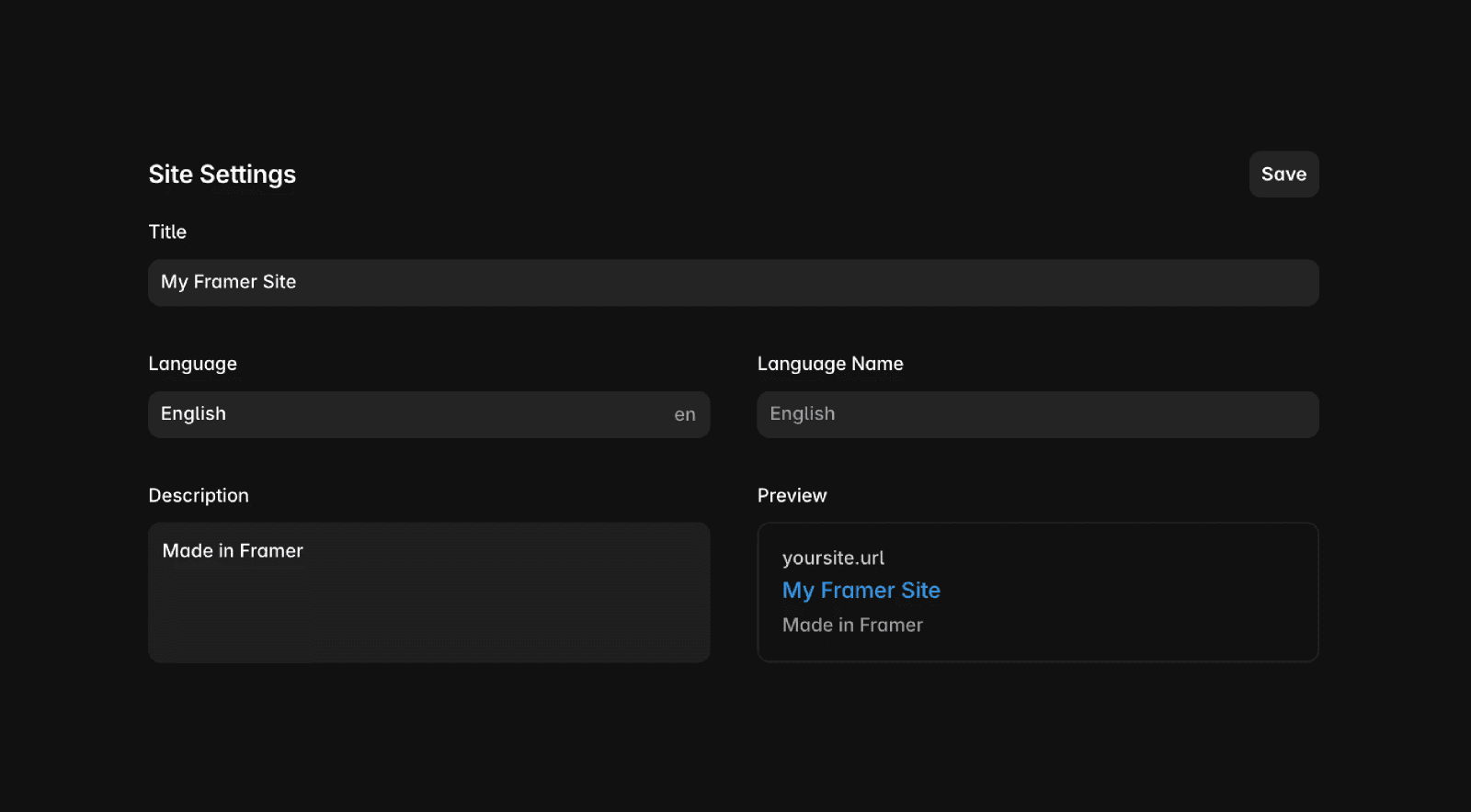 Overview of the site settings page, showcasing configuration options for user preferences and site management.