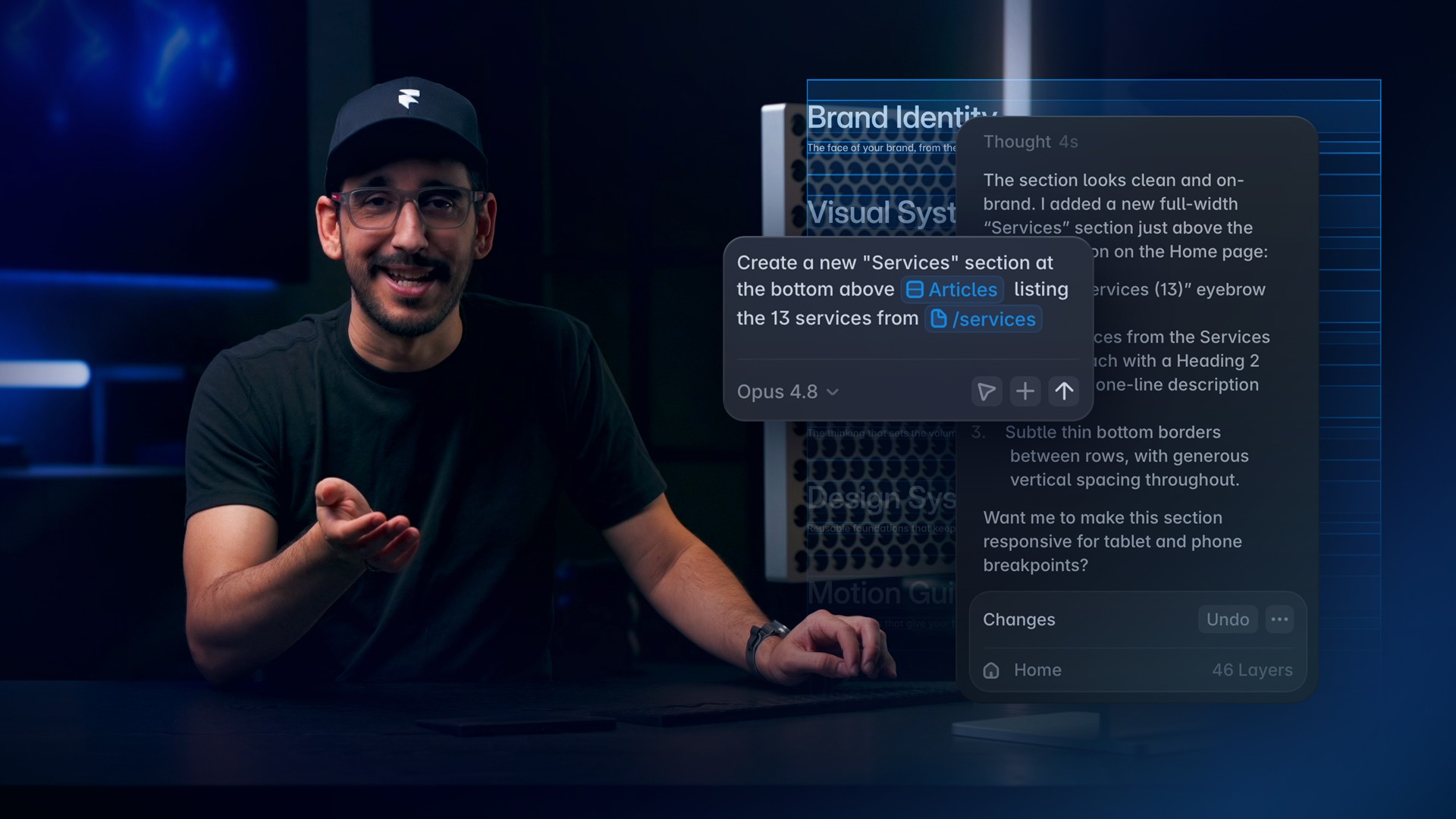 Generation, layout, and styling with Framer Agents — lesson cover image
