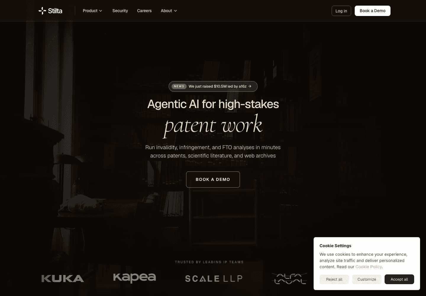 Stilta website screenshot