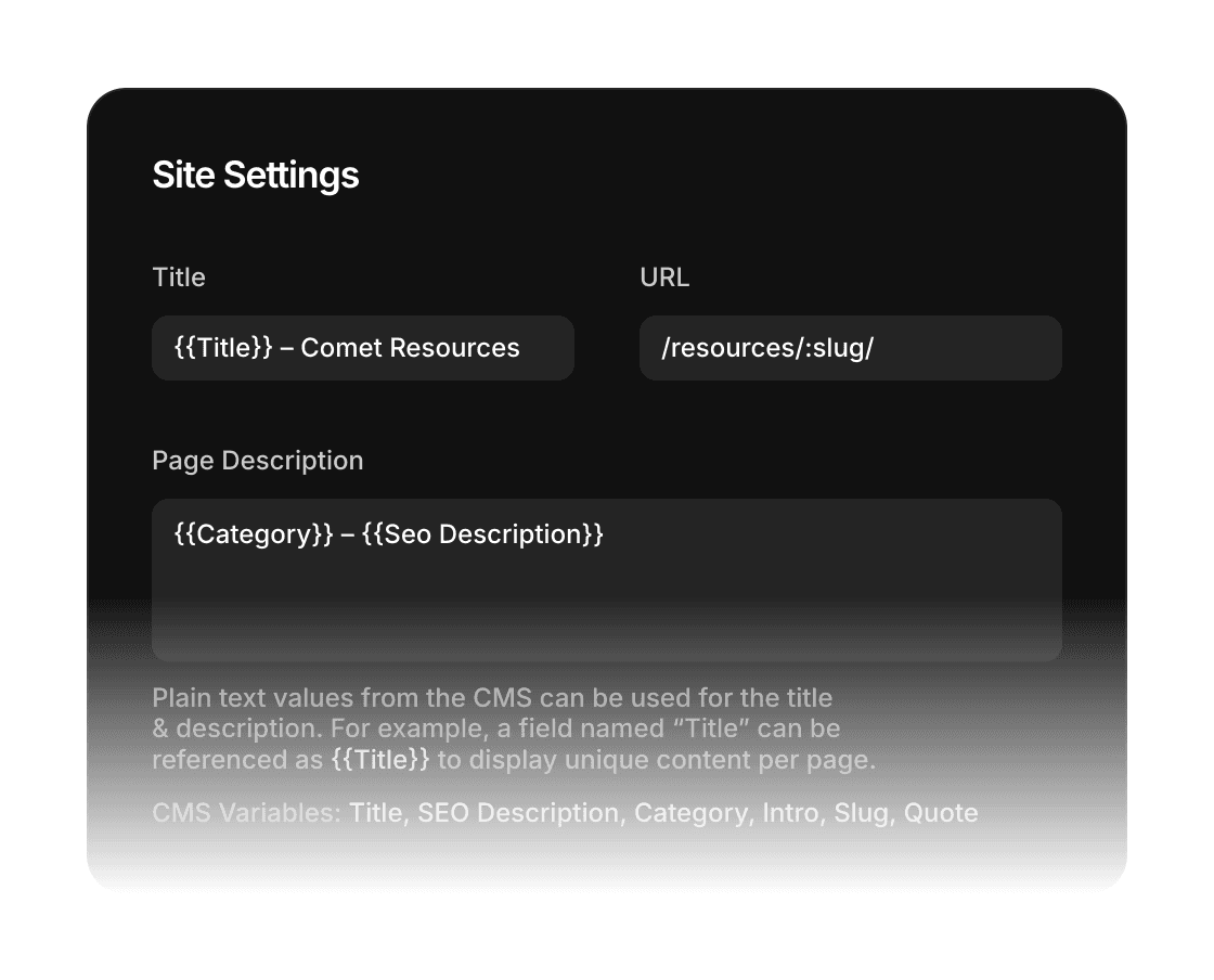 CMS visual interface preview