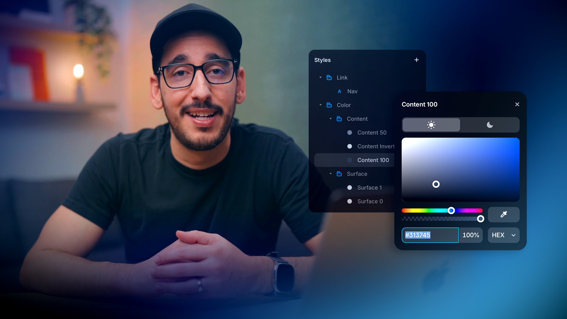 Link and color styles in Framer — lesson cover image