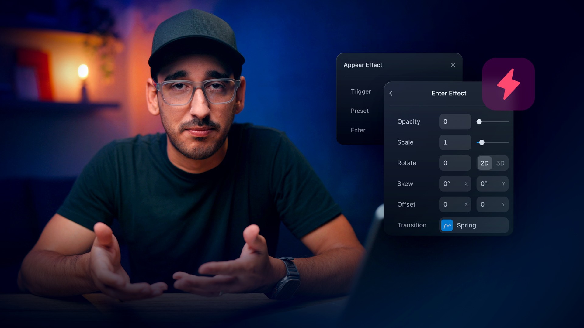 Using the Appear Effect in Framer — lesson cover image