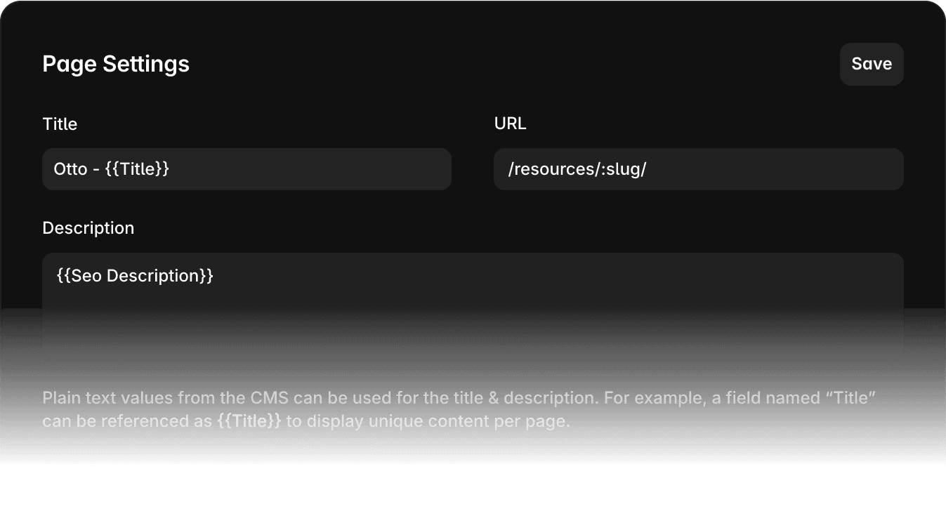 Meta data modal