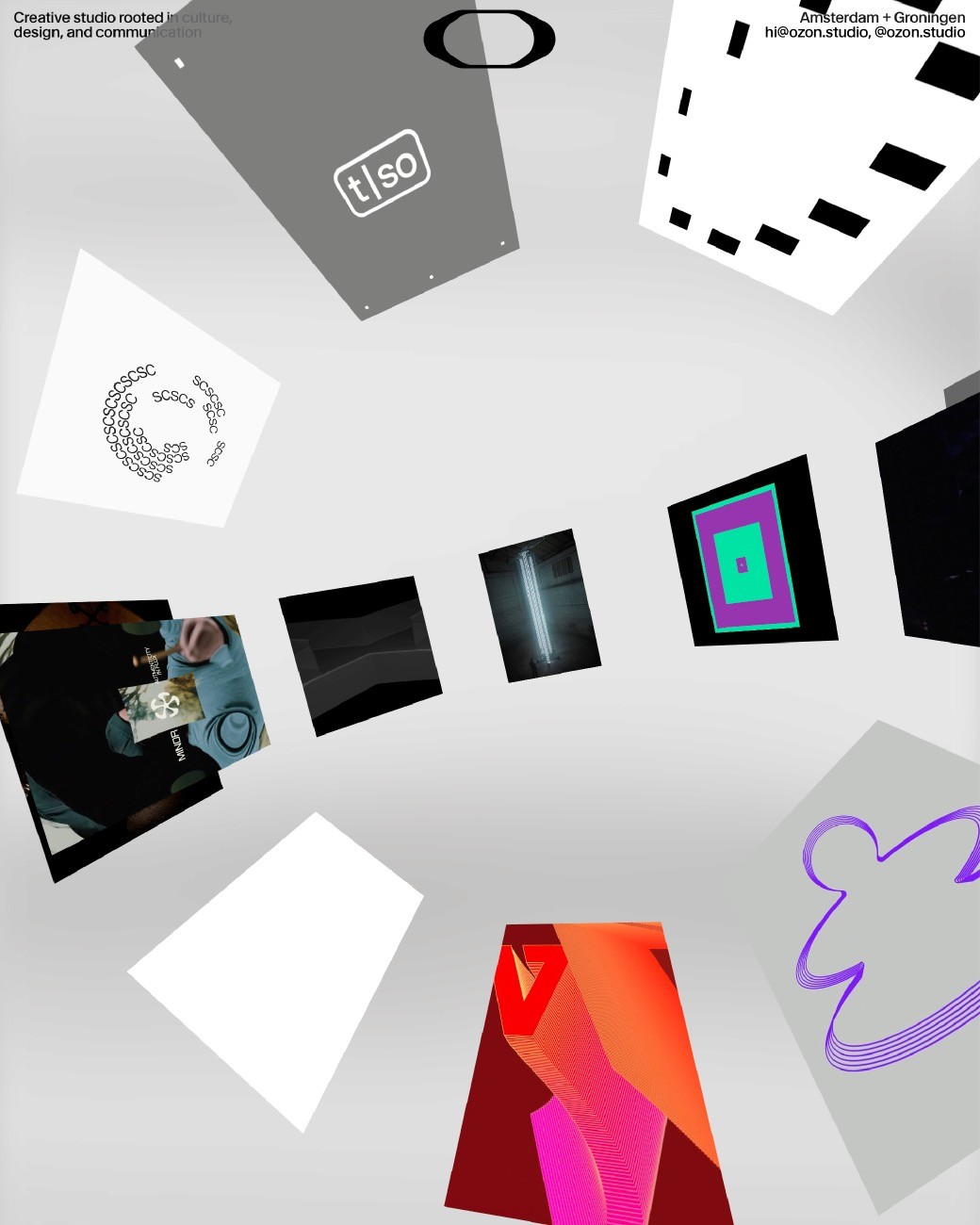 Interactive website prototype example built with Framer