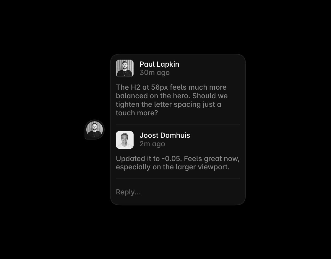 Mobile collaboration interface preview