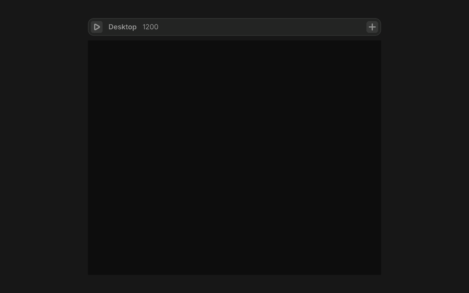 Screenshot of a blank canvas in the Framer editor.