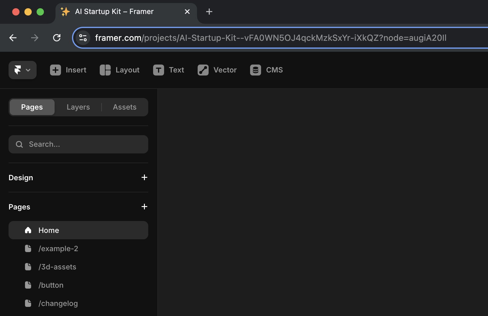 Copy project link from the browser bar