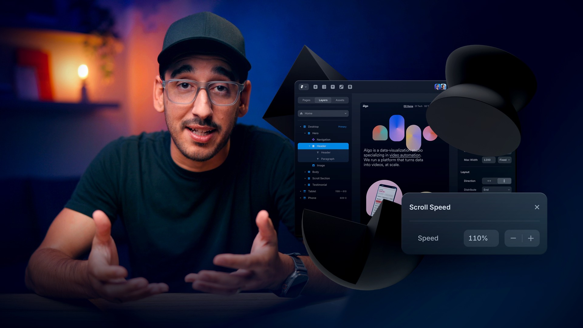 Creating parallax with Scroll Speed in Framer — lesson cover image