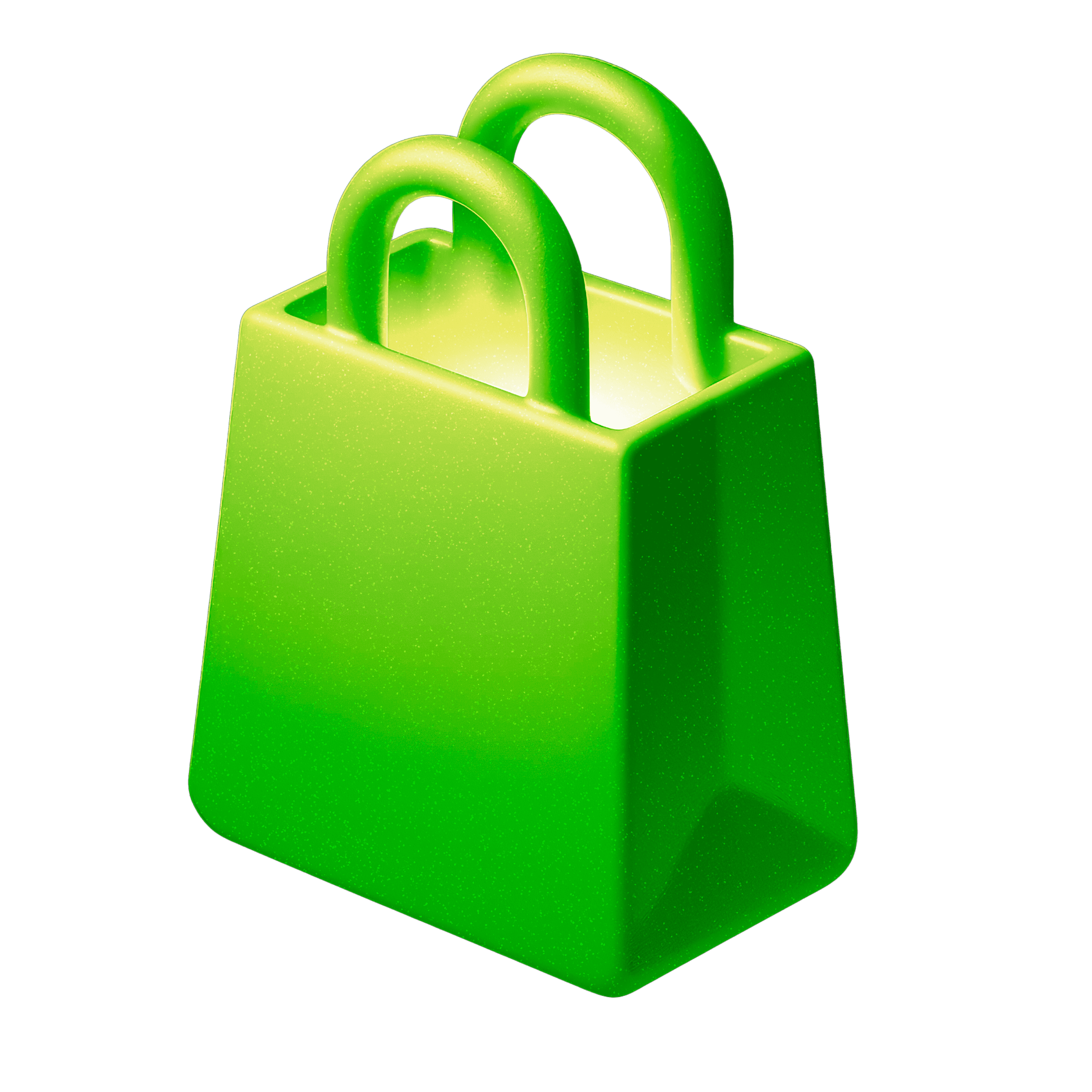 Green shopping bag sticker