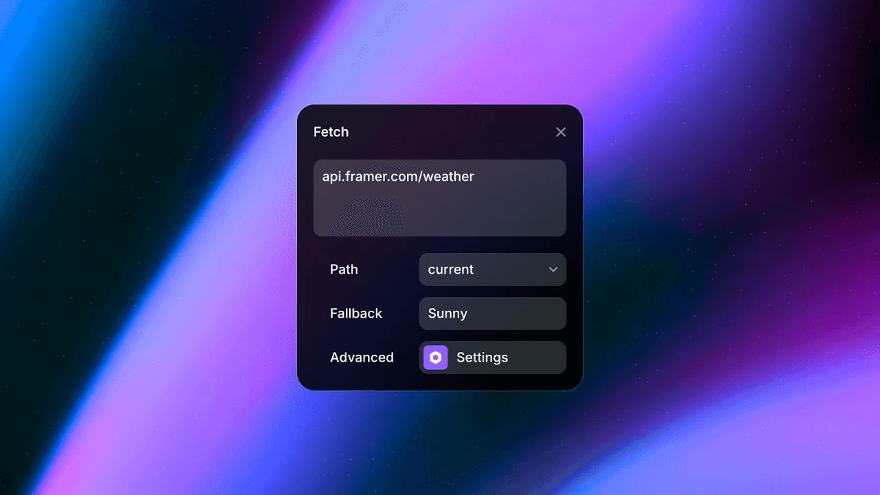 Use Fetch to add dynamic data from APIs to your Framer Site — lesson cover image