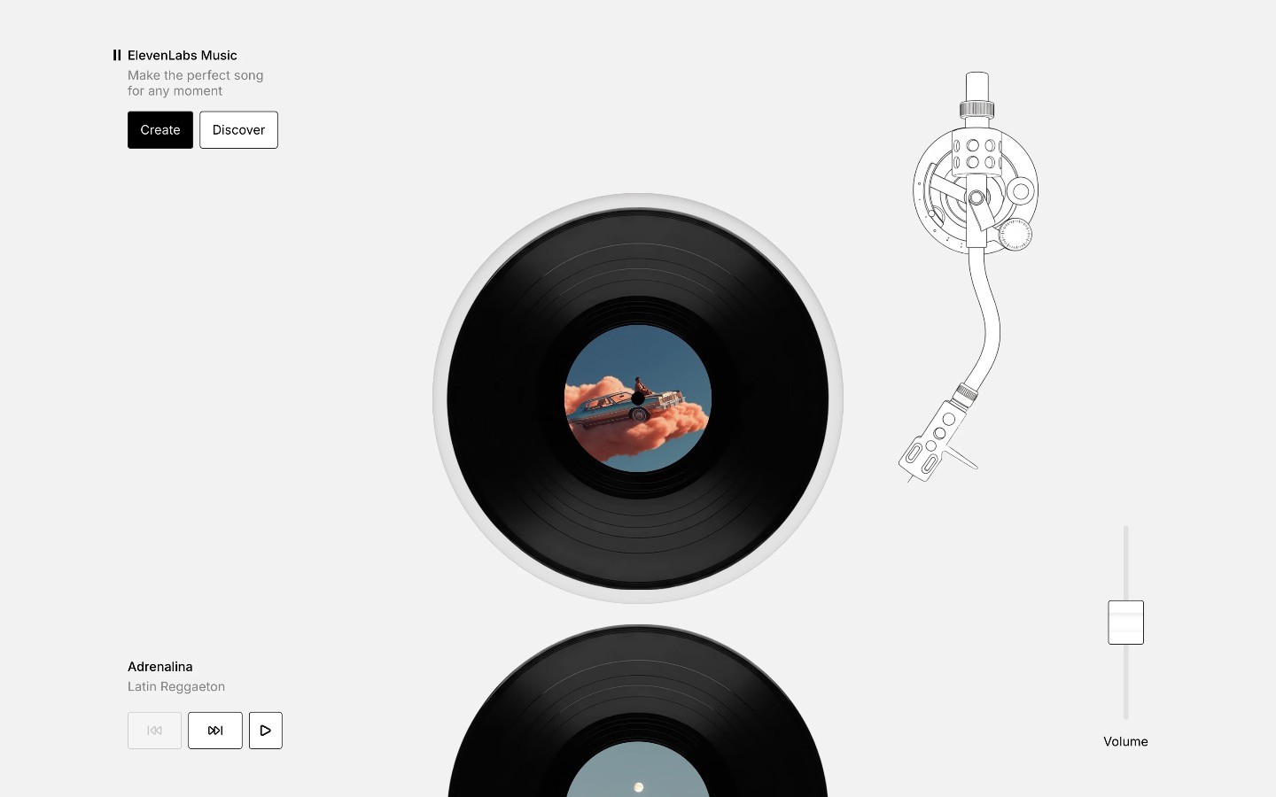 ElevenLabs Music vinyl site