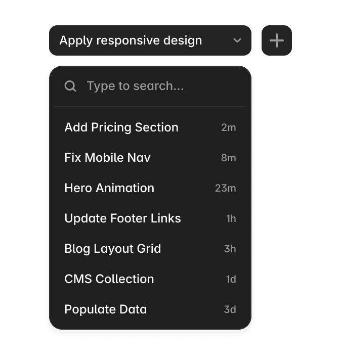 Chat interface for working with AI agents in Framer.