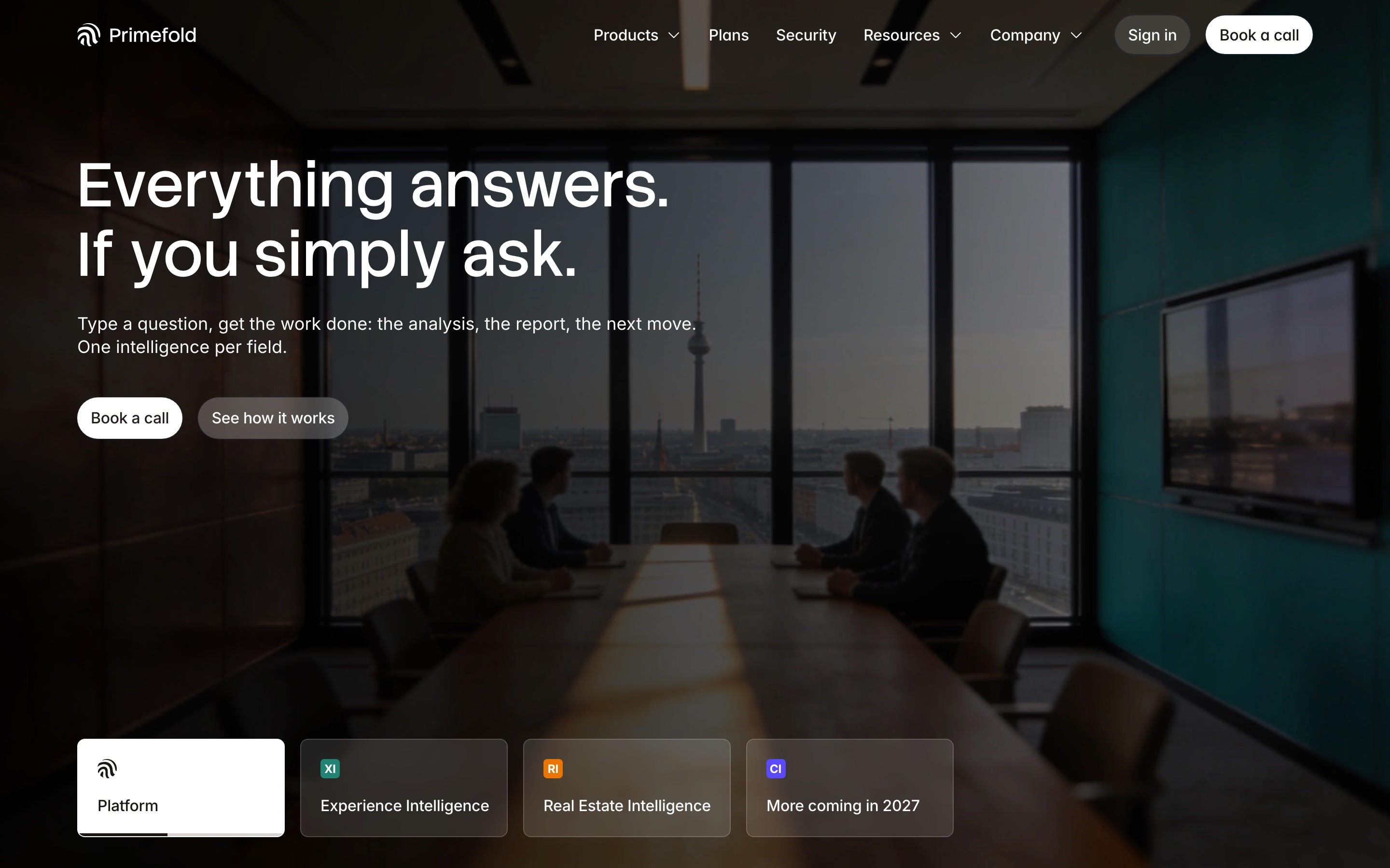 Primefold live website screenshot