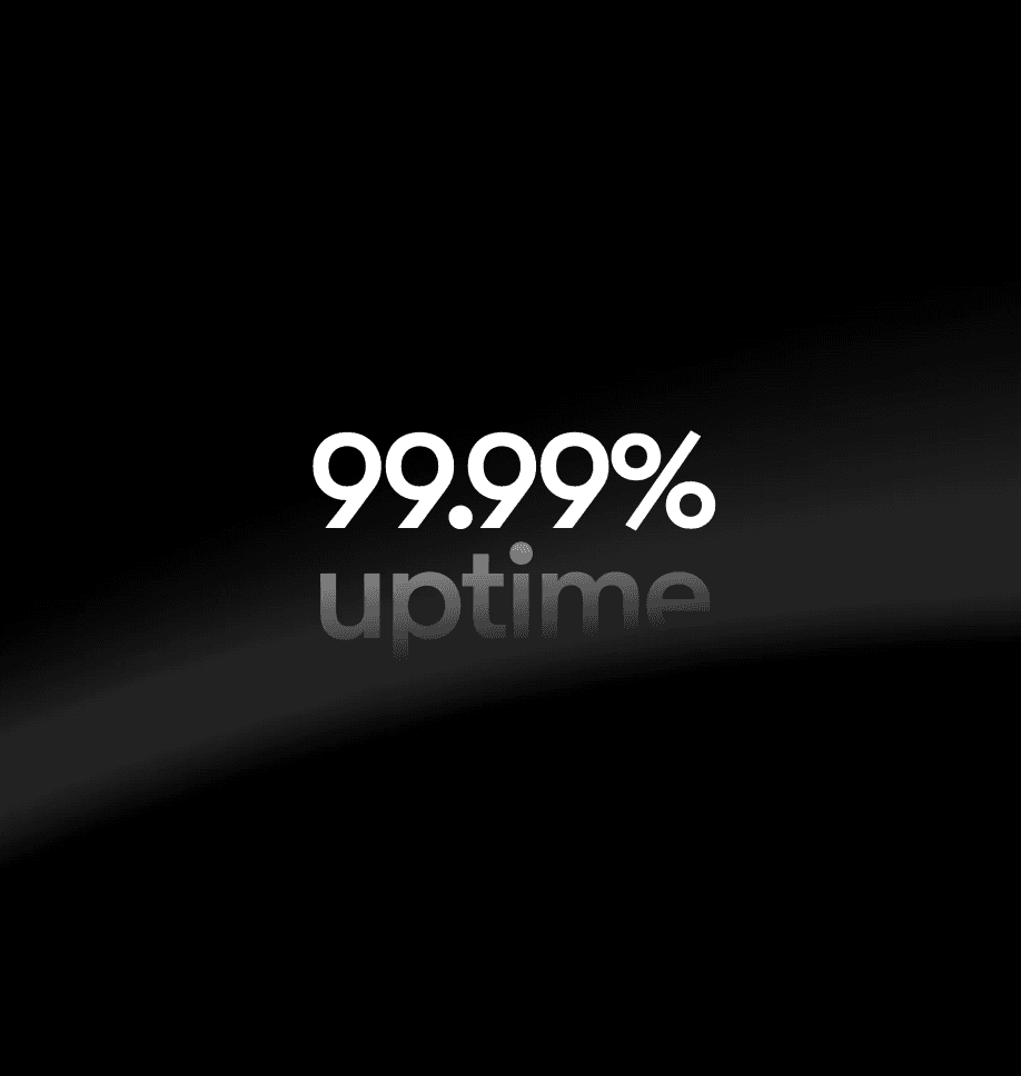 Framer hosting interface showing uptime monitoring