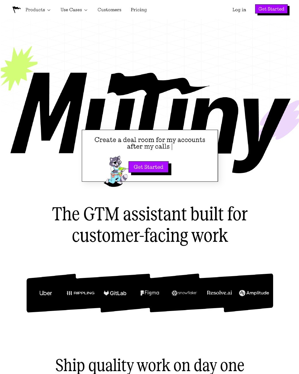 Landing page example designed and published with Framer