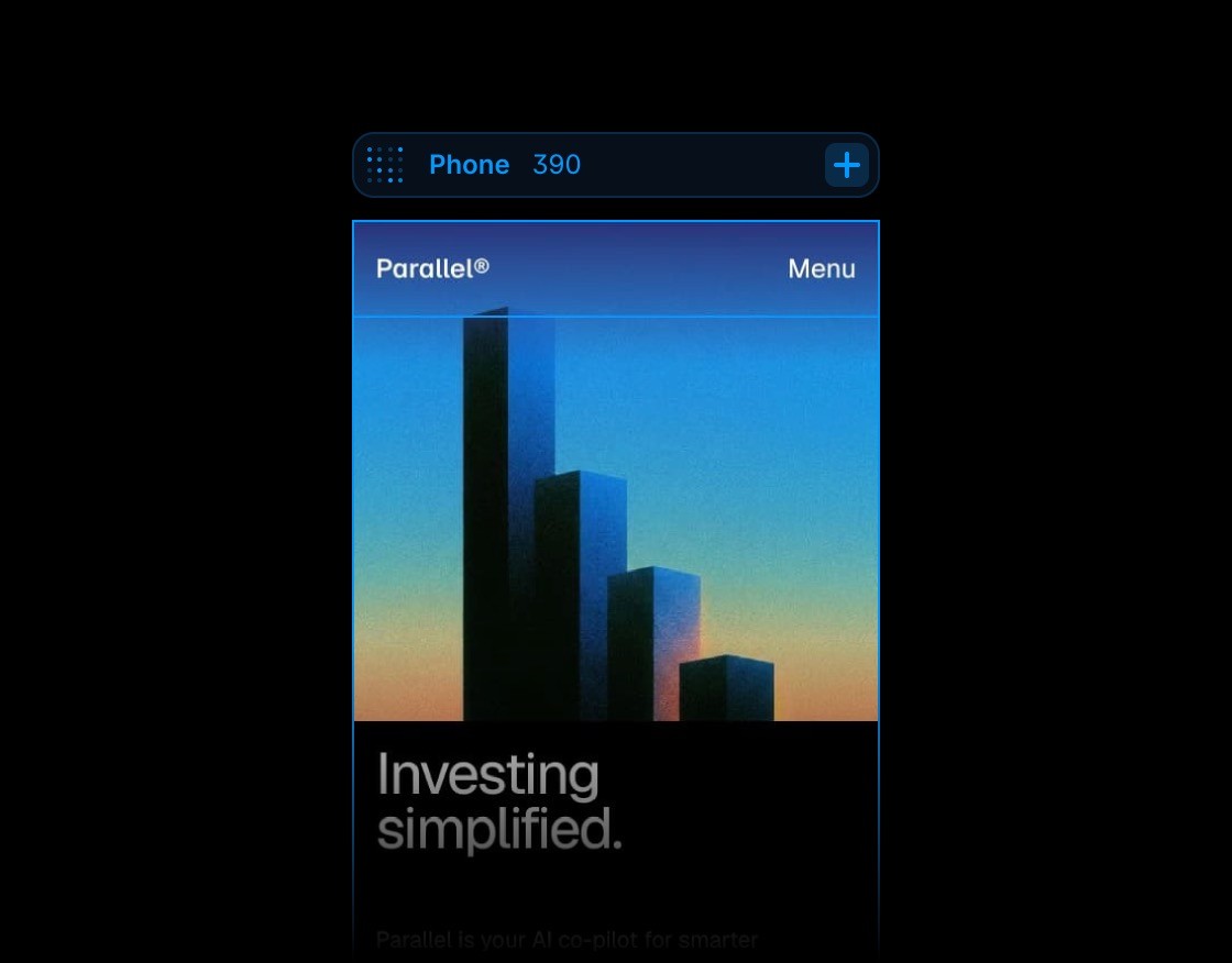 Framer responsive breakpoints interface
