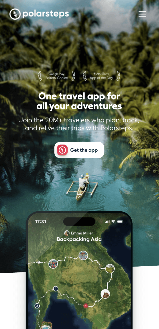 Mobile website showcase preview made in Framer