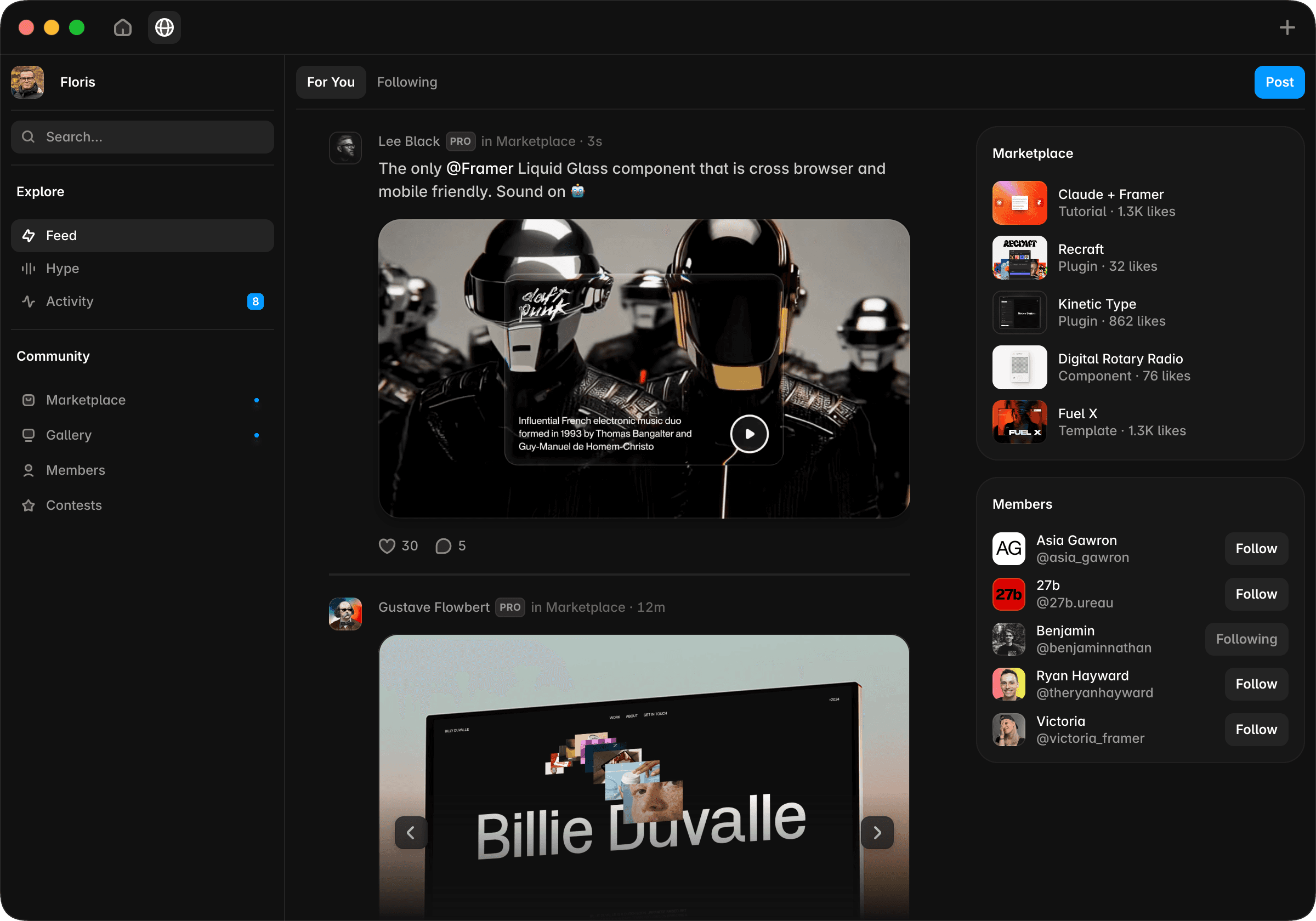 New Framer community