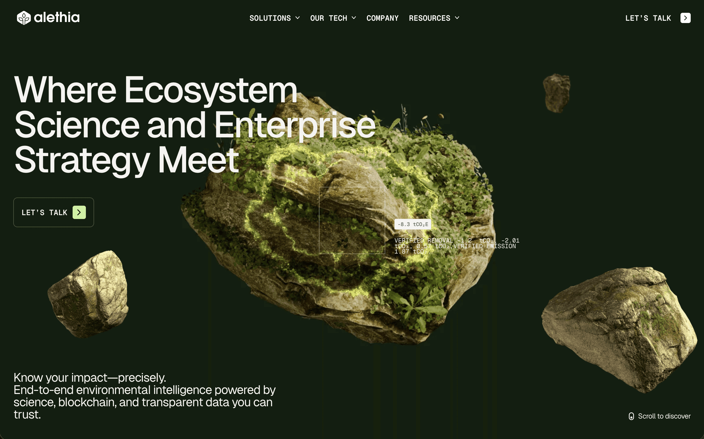 Alethia environmental intelligence site