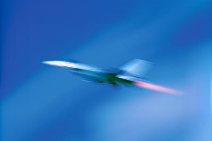 Jet flying in the sky