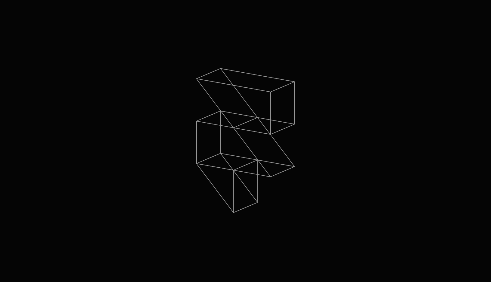 3D Framer Logo Wireframe