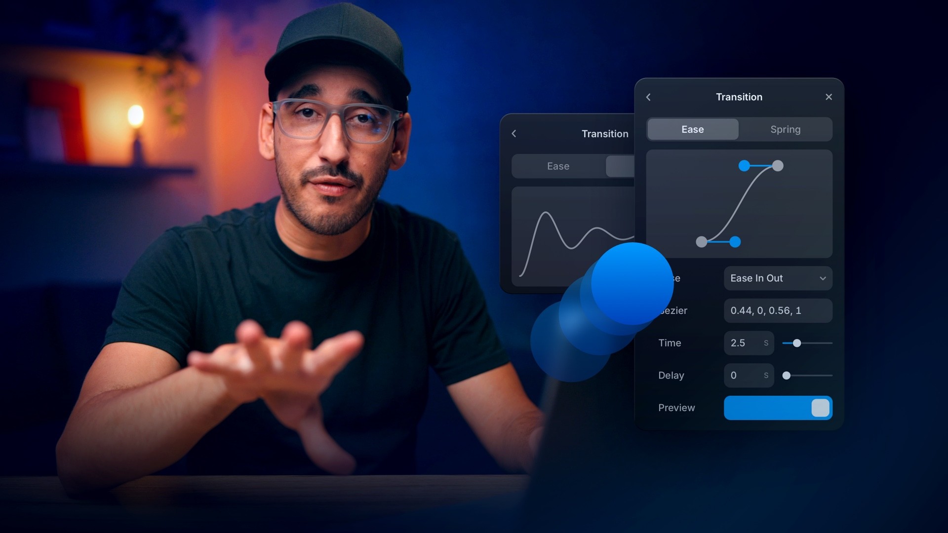 Mastering transitions and easing in Framer — lesson cover image