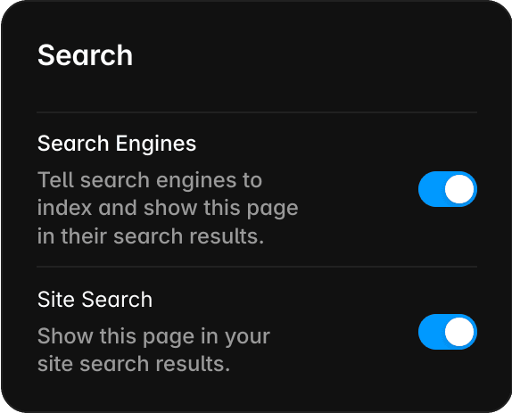 Indexing control modal