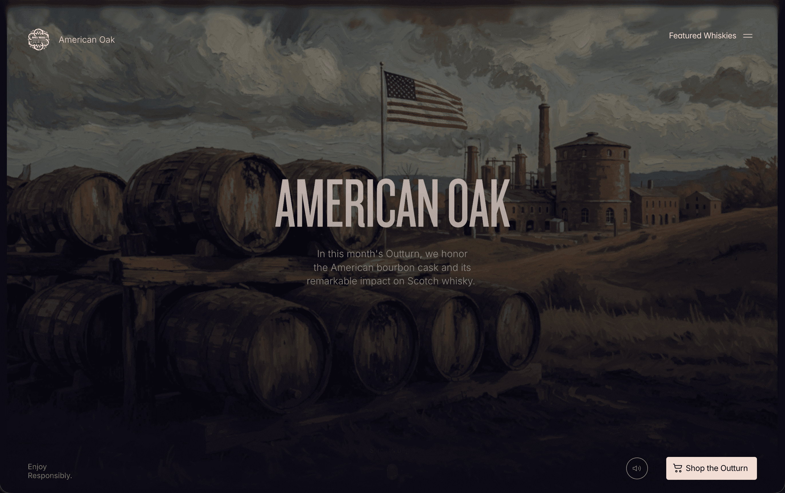 American Oak whisky site