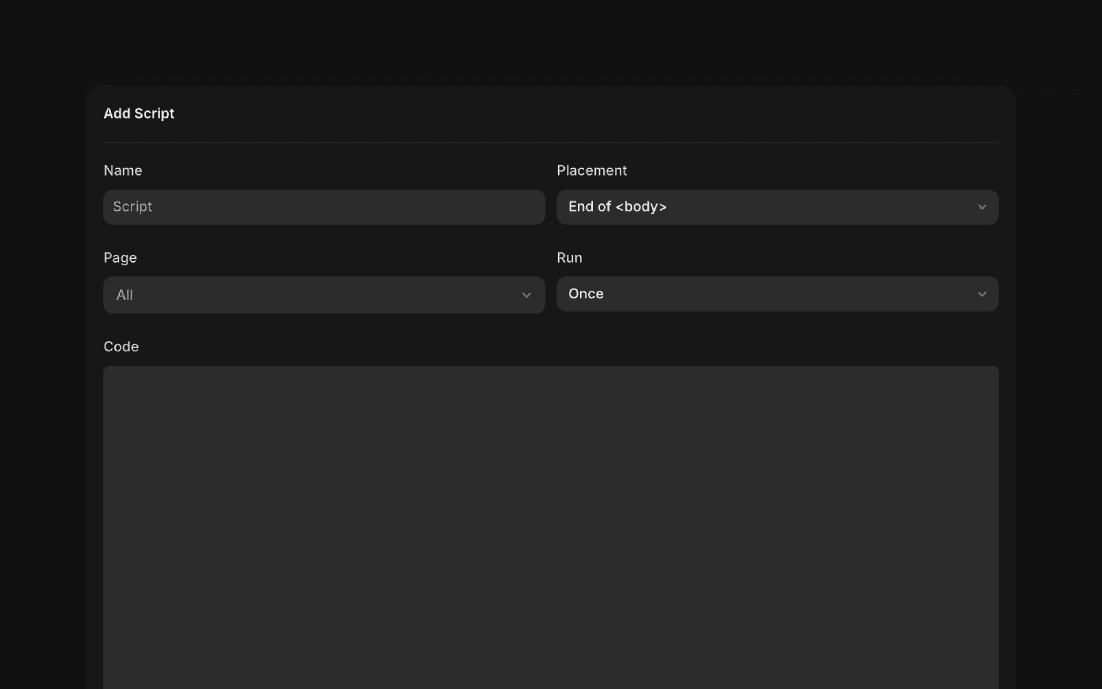 Add Script