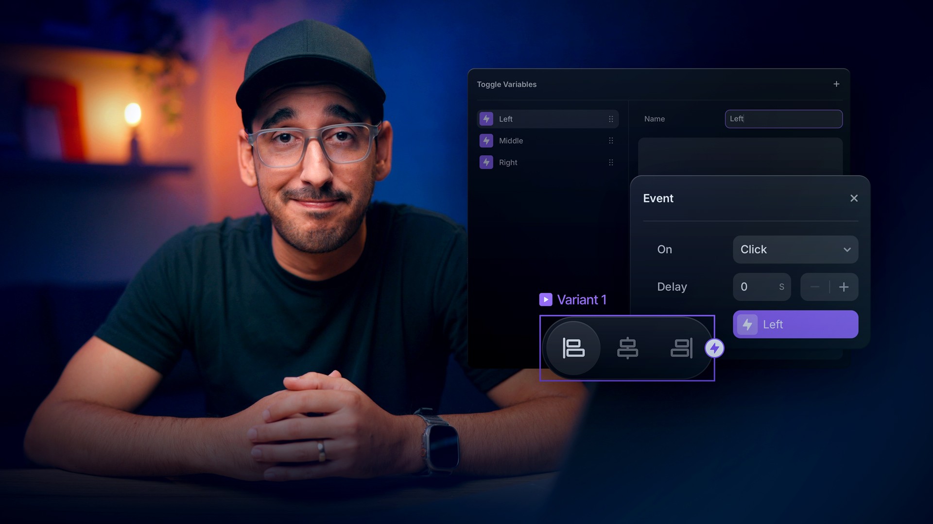 Using Events for nested interactions in Framer — lesson cover image
