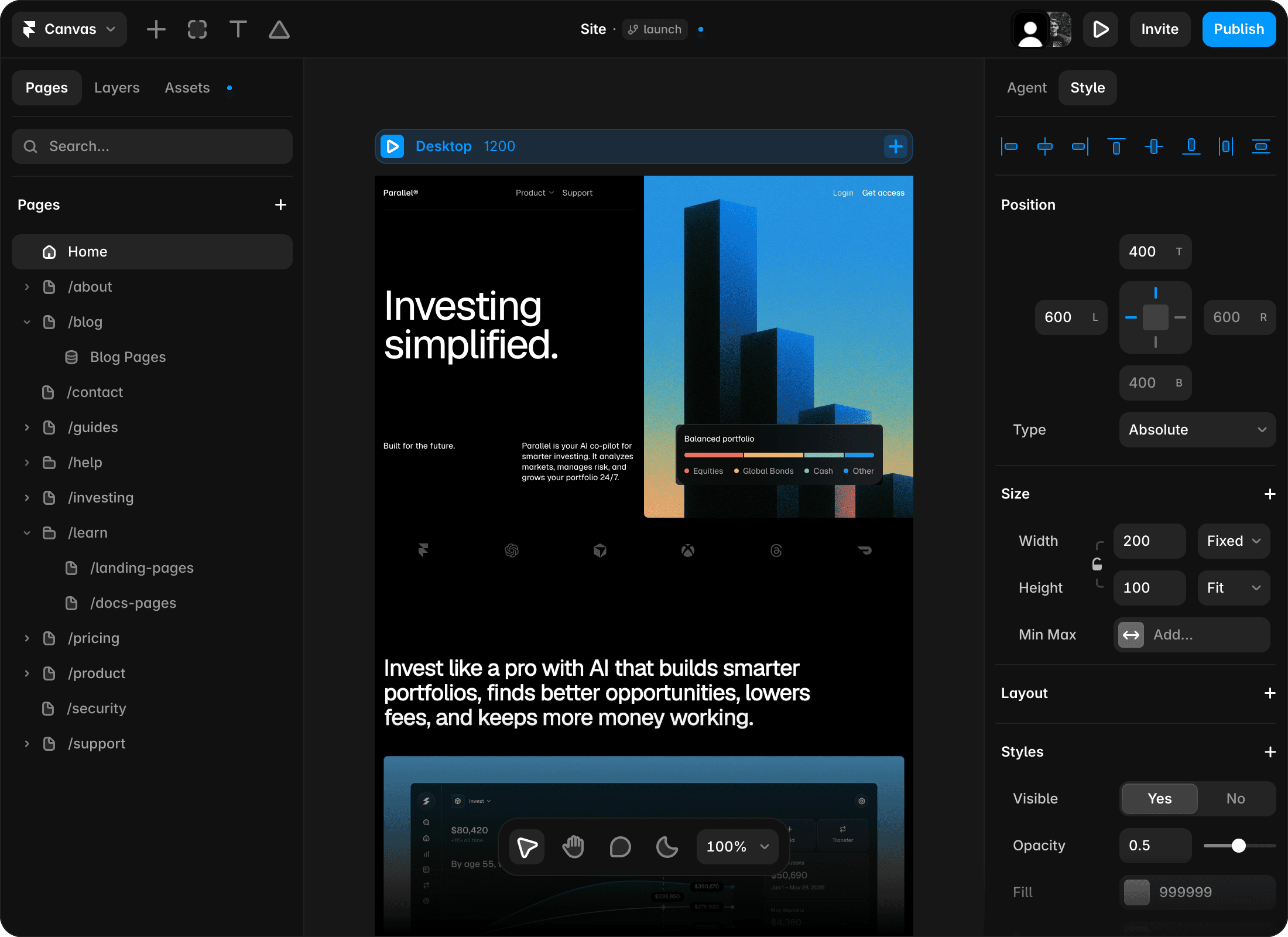 Mobile design preview made in Framer